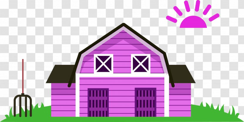Cartoon Agriculture - Purple House Transparent PNG