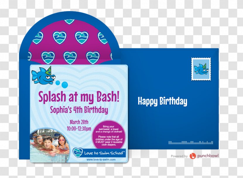 Love To Swim School Children's Party Birthday - Child Transparent PNG