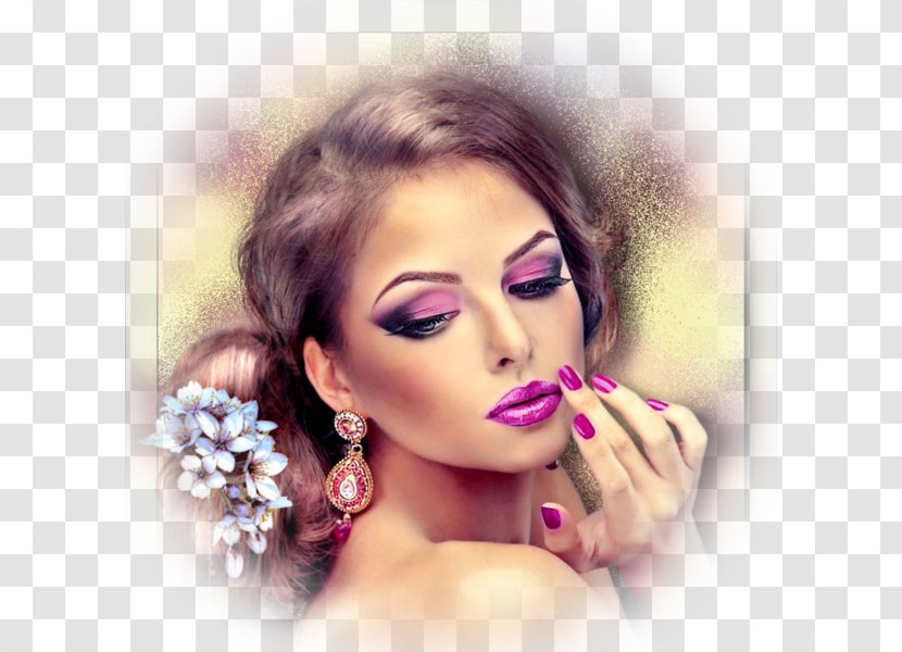 Make-up Eyebrow Cosmetics Eyelash Manicure - Beauty - Violet Transparent PNG