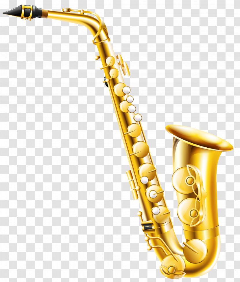 Alto Saxophone Clip Art - Heart - Brass Transparent PNG