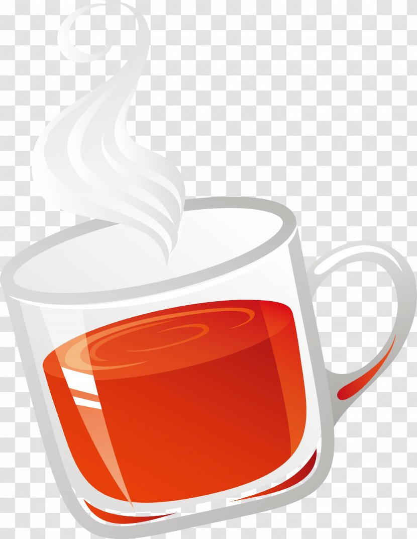 Orange Juice Fizzy Drinks Coffee Cup - Decorated With Cups Transparent PNG