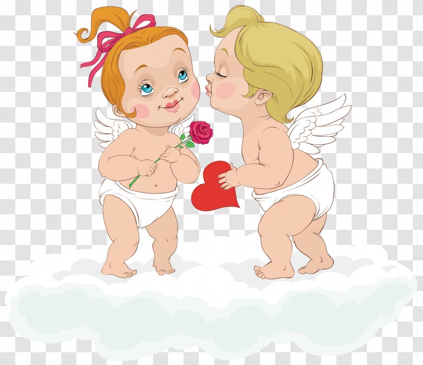 Cherub Cupid Angel Love Clip Art - Cartoon Transparent PNG