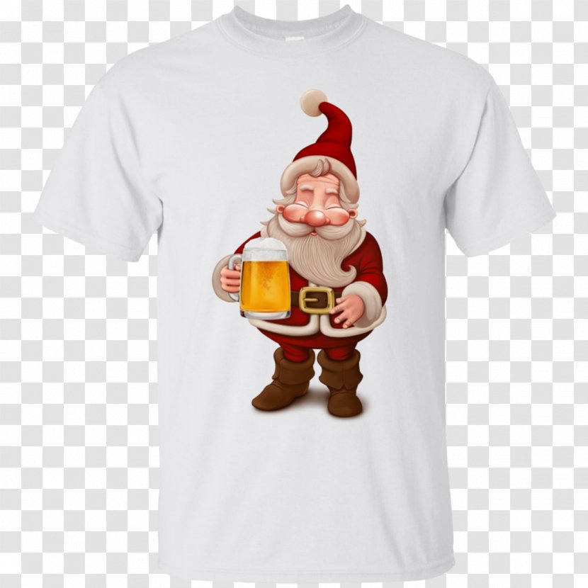 T-shirt Beer Santa Claus Greeting & Note Cards Stock Photography Transparent PNG