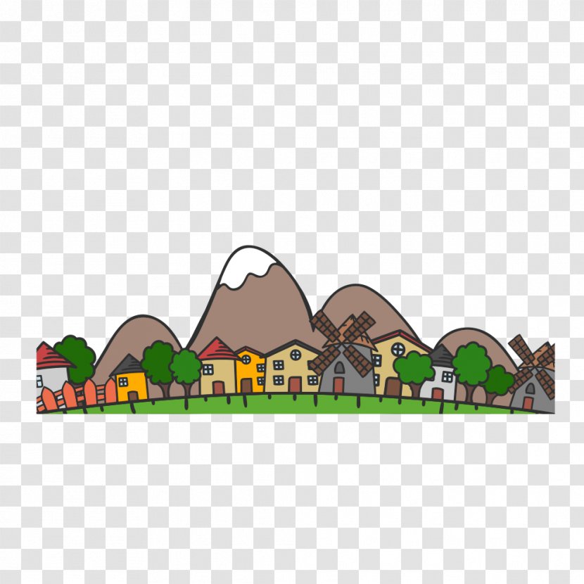 Drawing Download Illustration - Cartoon - House,city Transparent PNG