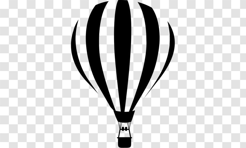 Hot Air Balloon Silhouette Clip Art - Wing - Blue-hot-air-balloon Transparent PNG