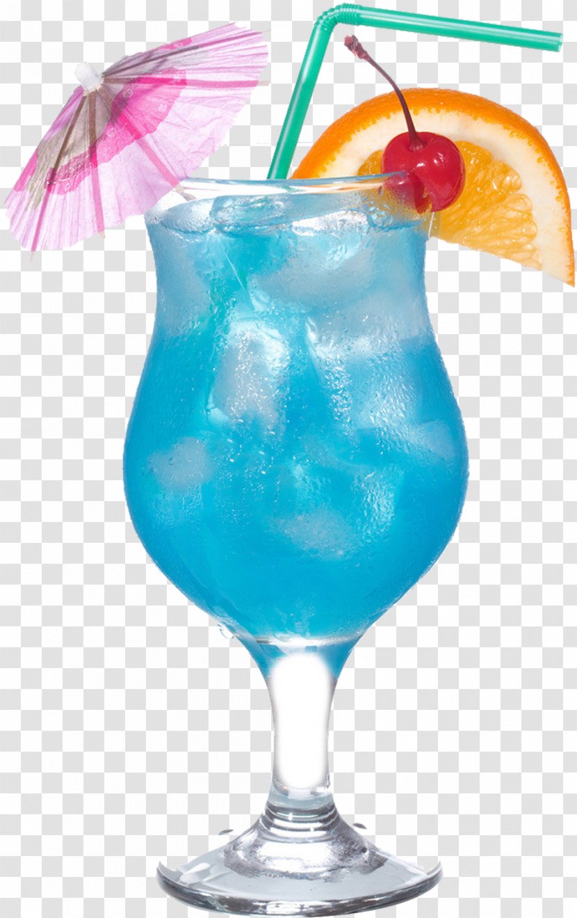 Cocktail Orange Juice Soft Drink - Blue Hawaii Transparent PNG