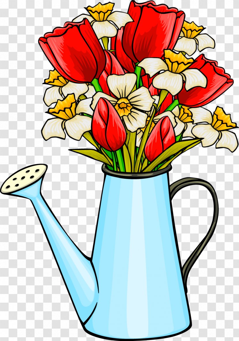 Flower Stock Photography Cartoon - Flowering Plant - Vector Floral Pattern Kettle Transparent PNG