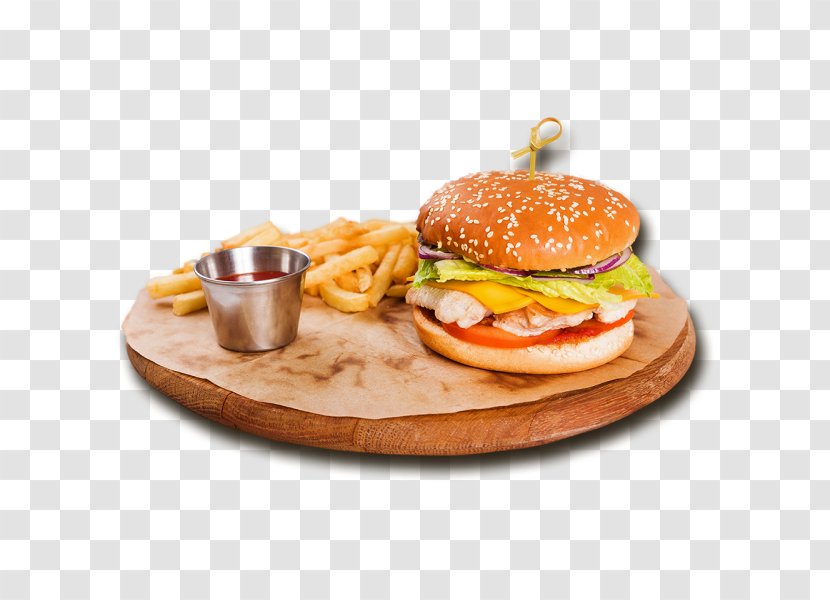 Breakfast Sandwich Cheeseburger Fast Food Hamburger Chicken - Burger Transparent PNG