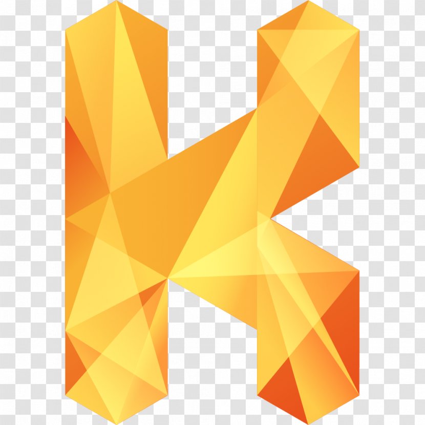 Letter K Alphabet - Rectangle - Orange Transparent PNG