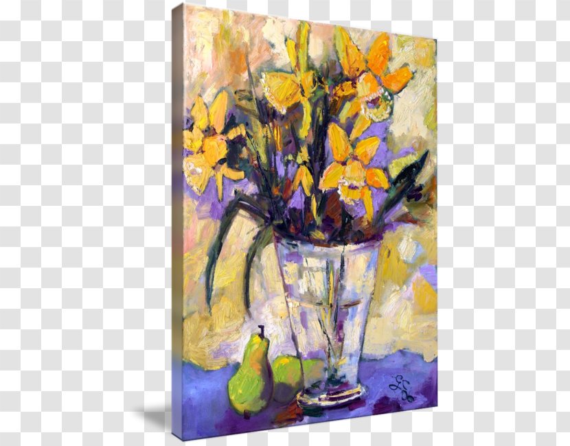 Floral Design Still Life Oil Painting Art - Daffodil Watercolor Transparent PNG