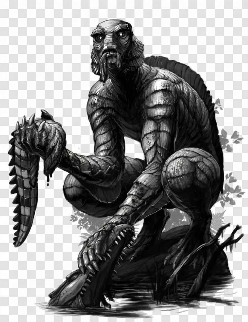 Monster Movie Universal Classic Monsters Image Fan Art - Black And White - Jersey Devil Creature Transparent PNG