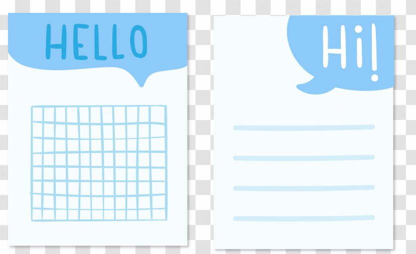 Blog Designer - Blue - Hand-painted Background HELLO Transparent PNG