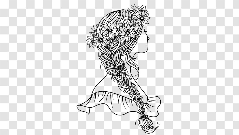 Drawing Coloring Book Braid Royalty-free - Hand - Pages Transparent PNG