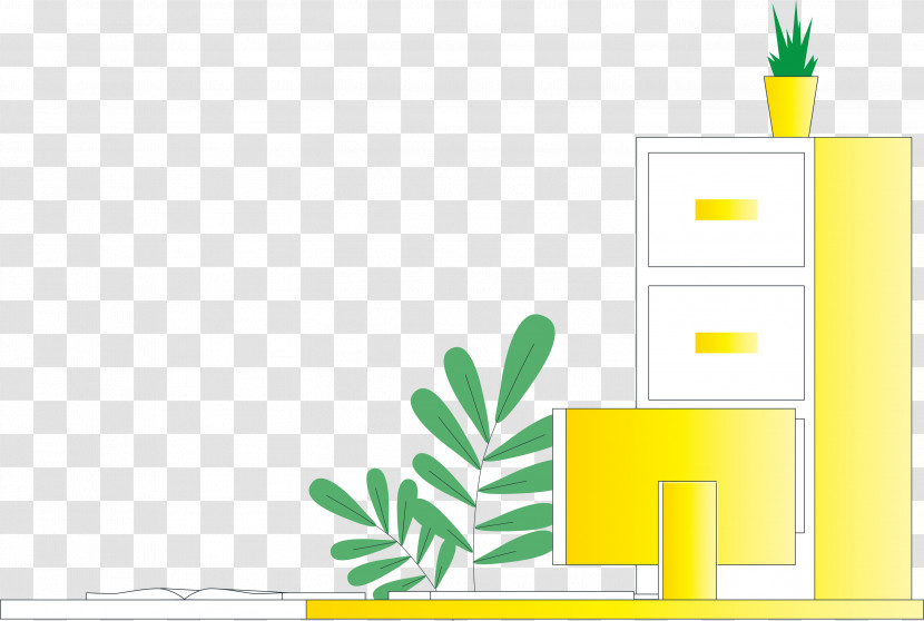 Yellow Flower Font Line Meter Transparent PNG