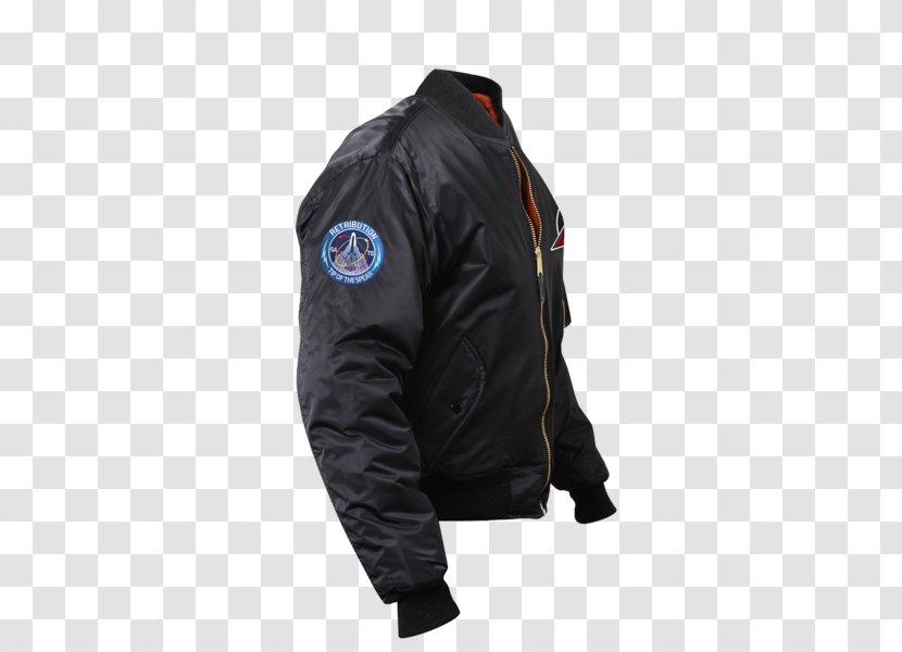 T-shirt Leather Jacket Hoodie Flight MA-1 Bomber - Lining Transparent PNG