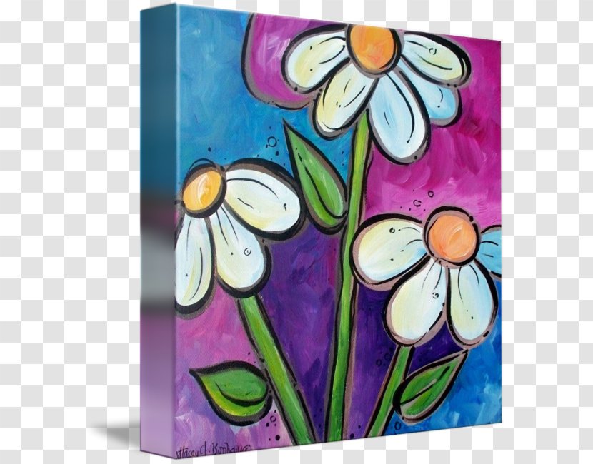 Common Daisy Art Painting Flower Imagekind - Visual Arts Transparent PNG