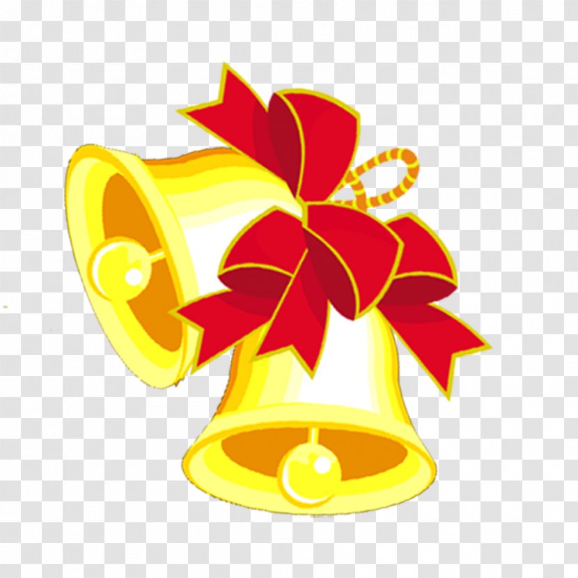 Christmas Clip Art - Symbol - Vector Yellow Bell Transparent PNG