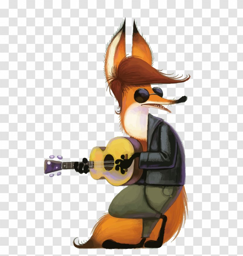 Download Illustration - Art - Vector Played Guitar Fox Transparent PNG