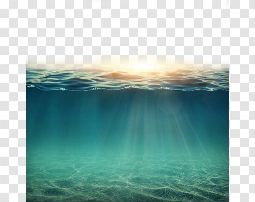 Underwater Clip Art - Calm - Sunlight Penetrating The Sea Transparent PNG