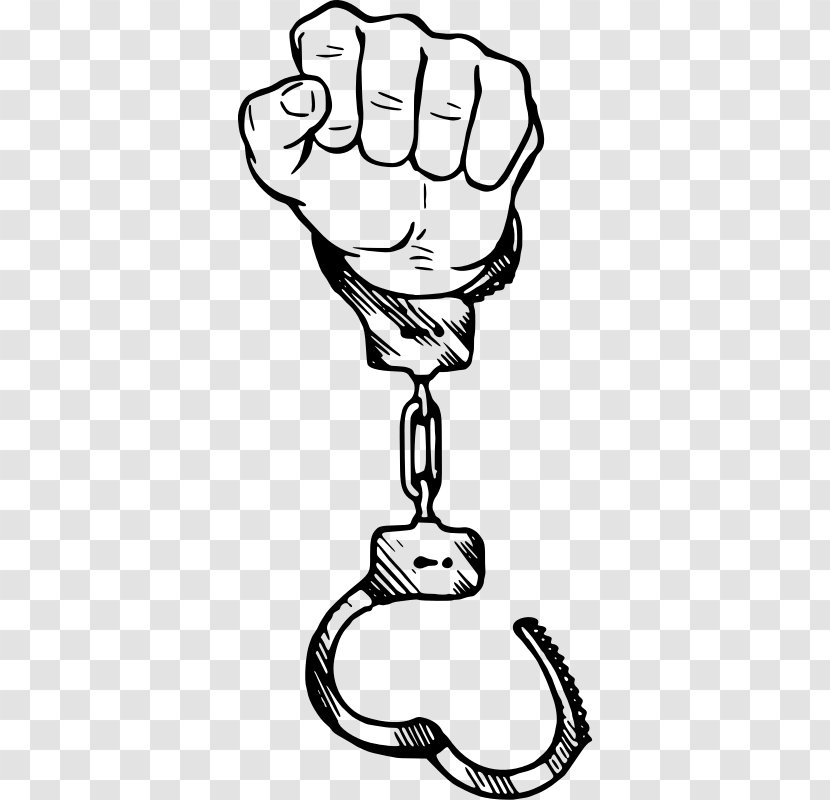 Handcuffs Drawing Police Officer Clip Art - Hand Transparent PNG