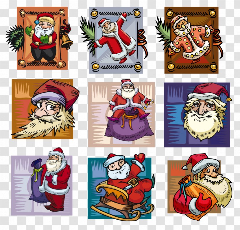 Santa Claus Ded Moroz Reindeer Christmas Ornament - Art - Creative Transparent PNG