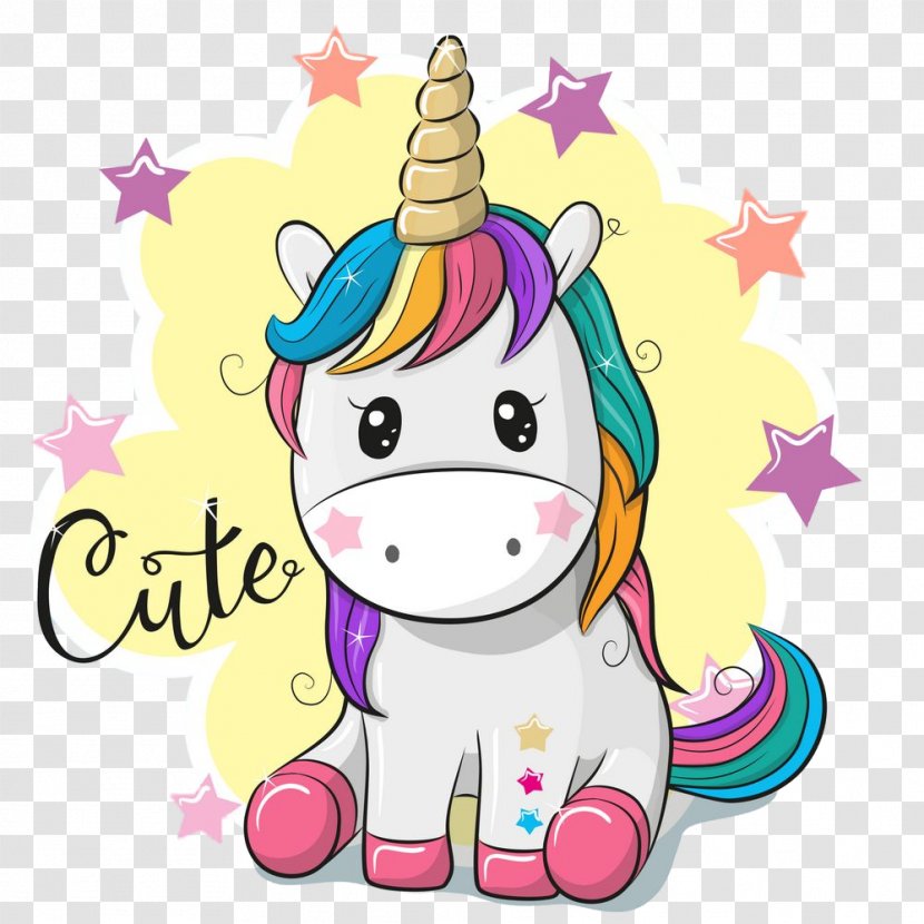 Party Hat - Cute Unicorn - Sticker Transparent PNG