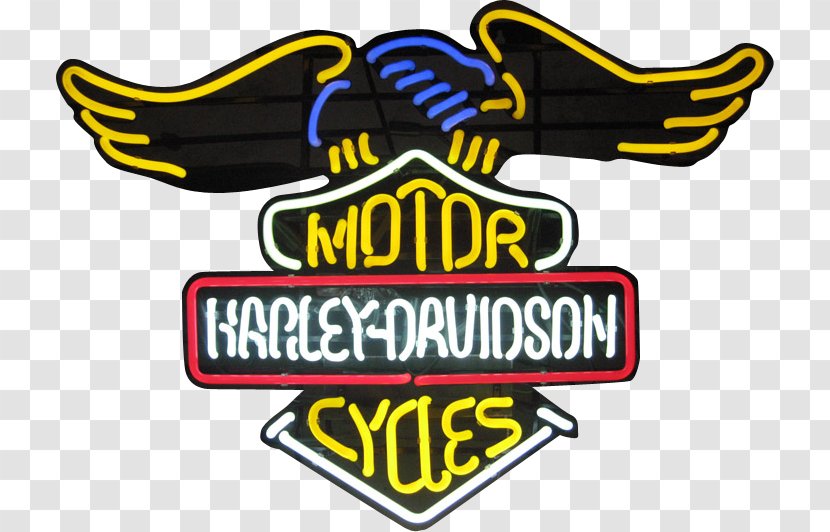 Neon Sign Logo Harley-Davidson Motorcycle Sticker - Symbol Transparent PNG