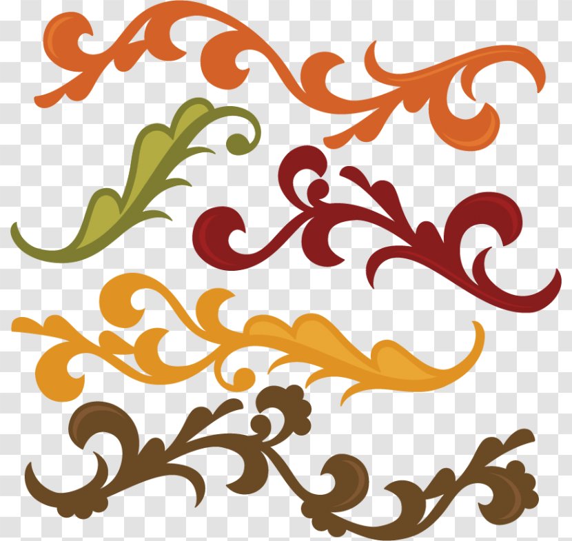 Clip Art Image - Ornament - Fall Filigree Transparent PNG