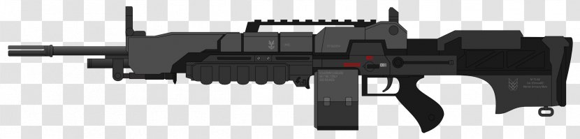 Light Machine Gun Automatic Firearm - Watercolor Transparent PNG