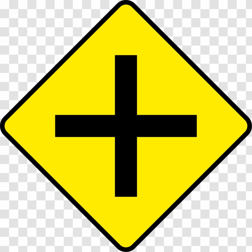 Intersection Traffic Sign Road Three-way Junction - Symbol - Street Transparent PNG