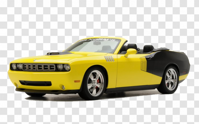 Plymouth Barracuda Dodge Challenger Car - Road Runner - Yellow Sports Transparent PNG