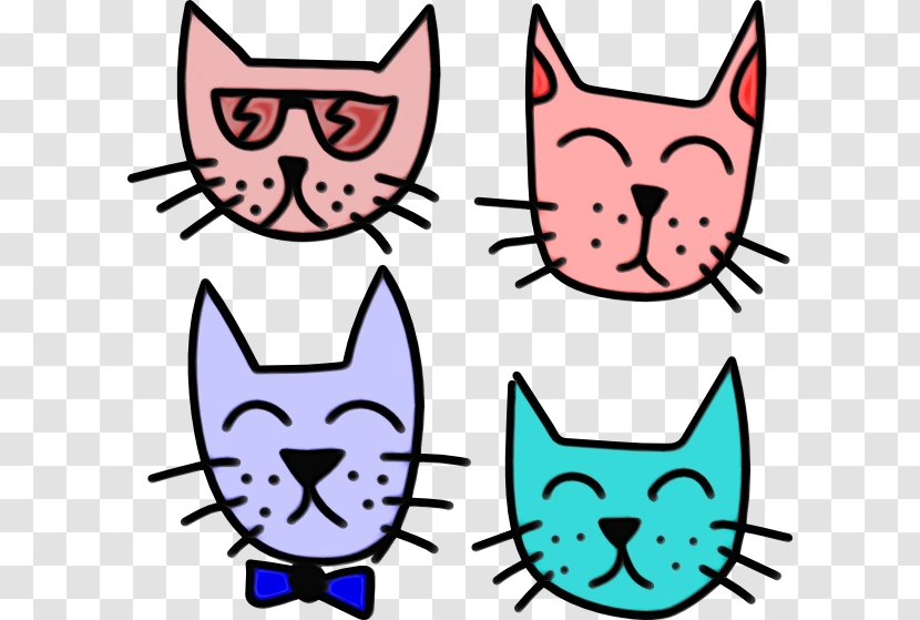 Calico Cat Cats & Dogs - Whiskers - Smile Line Art Transparent PNG