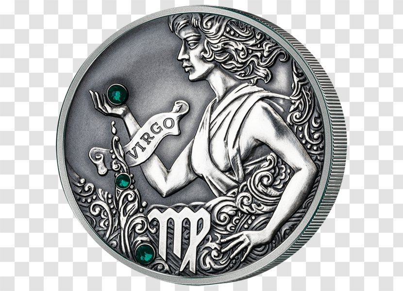Coin Virgo Astrological Sign Zodiac Horoscope - Leo Transparent PNG