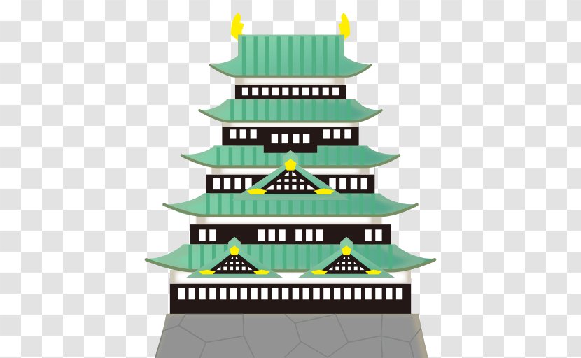 Temple Emoji Emoticon Japanese Castle Text Messaging - Whatsapp - Kaaba Transparent PNG