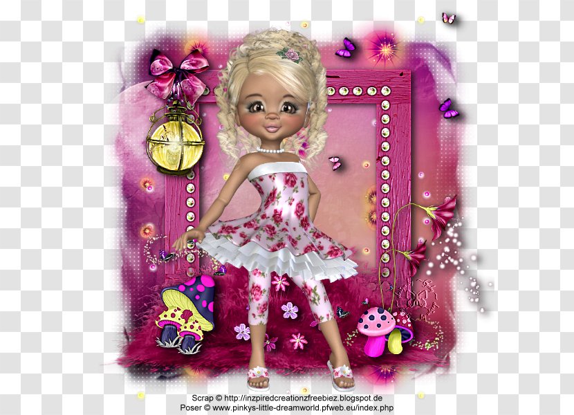 Barbie Pink M - Text Design Template Transparent PNG