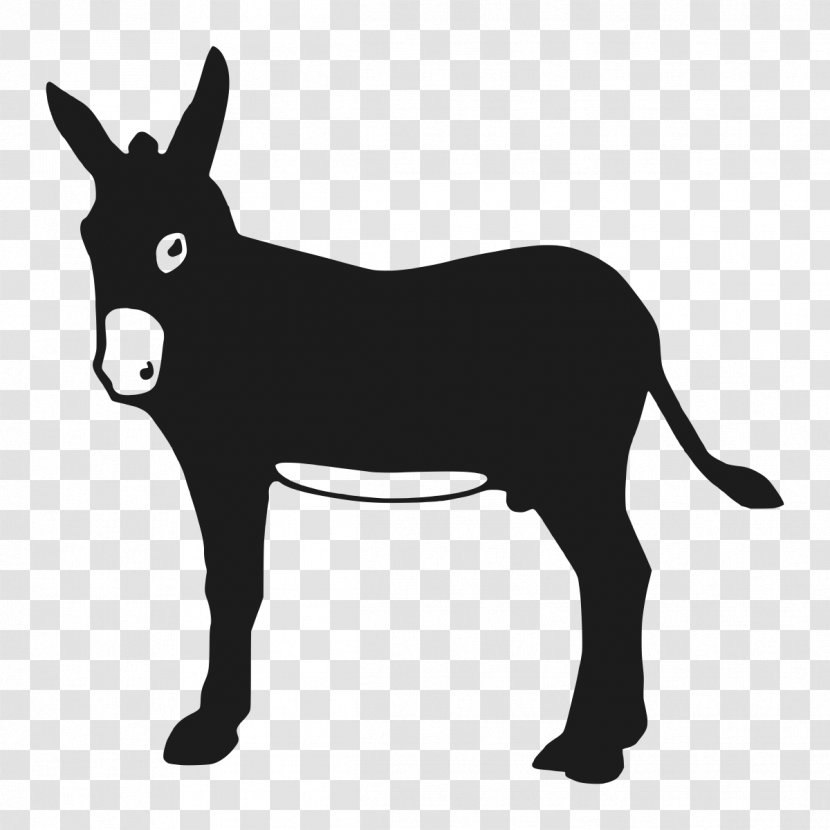 Mule Mustang Mane Snout Donkey - Silhouette Transparent PNG