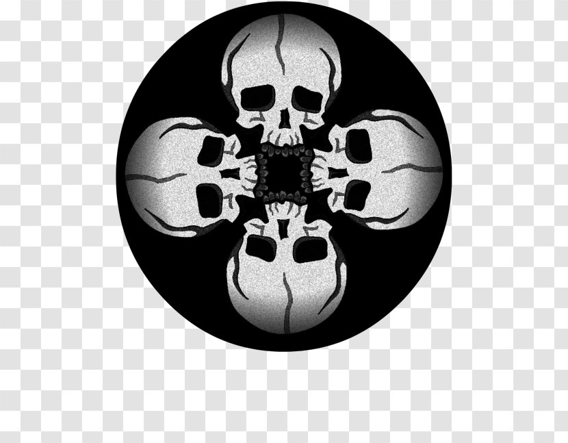 Skull Symbol White Transparent PNG