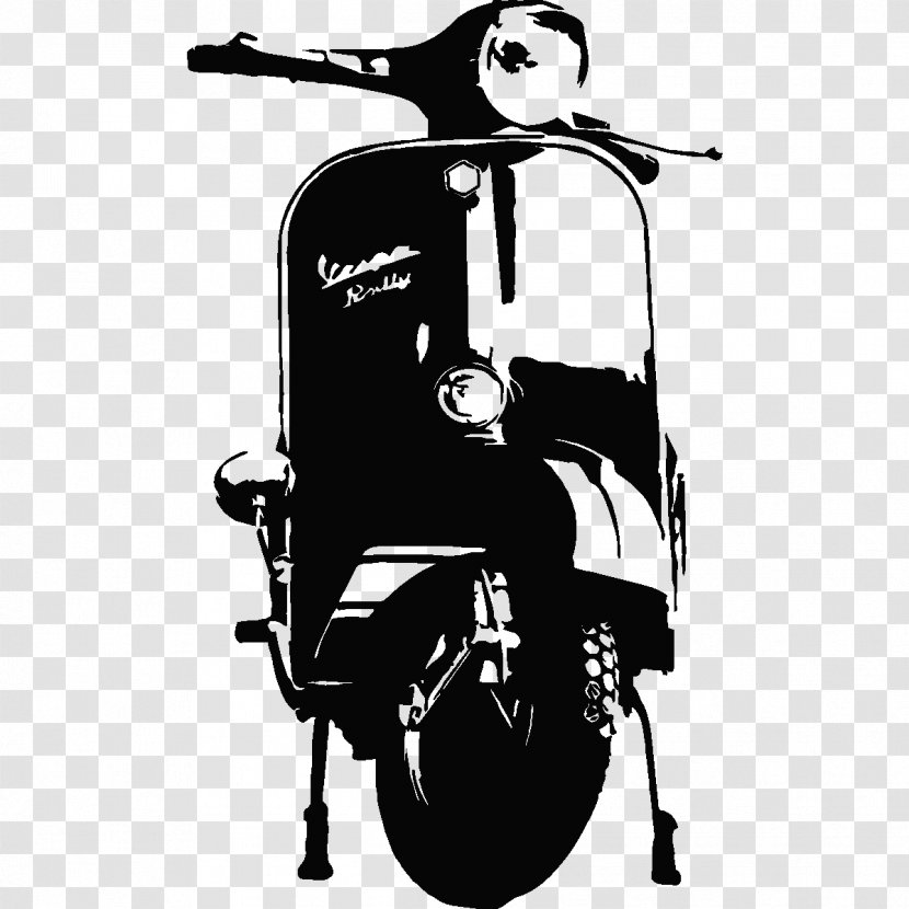 Sticker Wall Decal Motorcycle - Silhouette - Vespa Transparent PNG