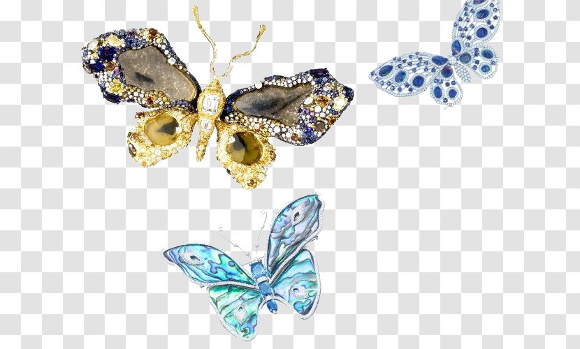 Butterfly Jewellery Gemstone - Diamond - Jewelry Transparent PNG
