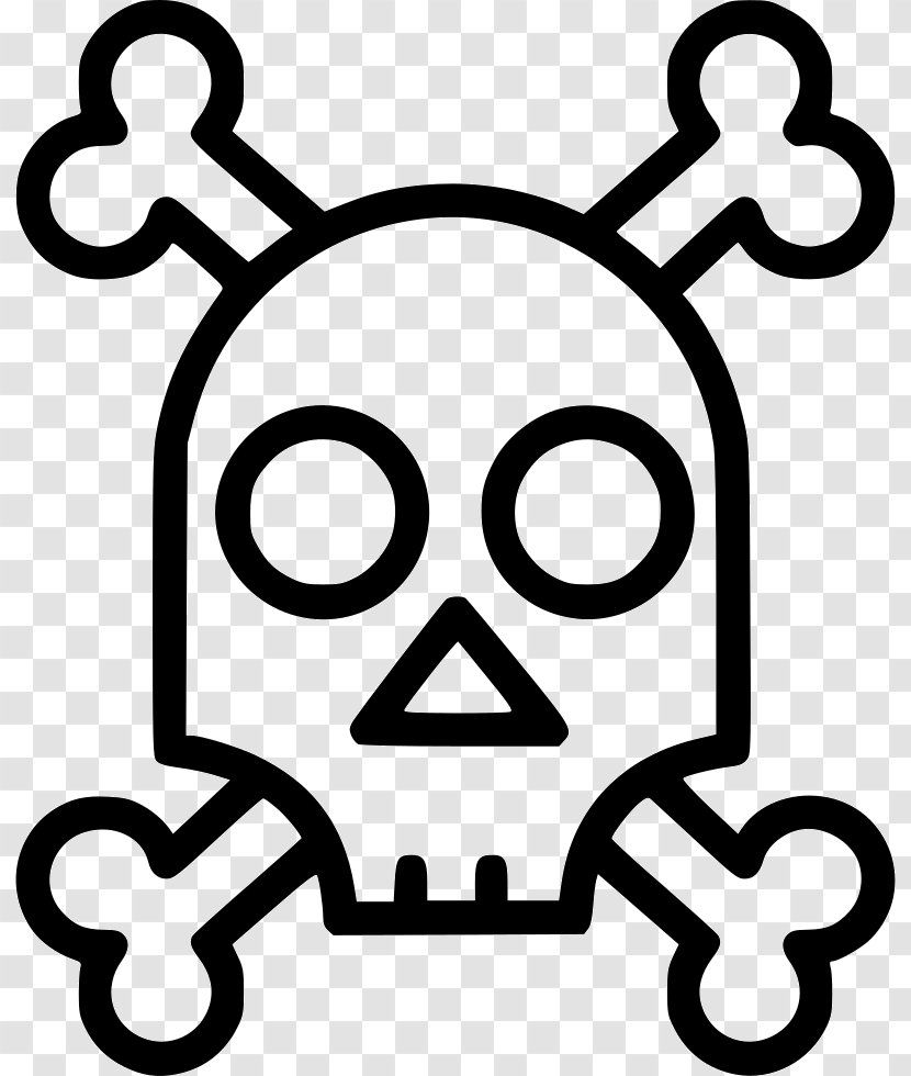 Black And White Symbol Skull Transparent PNG