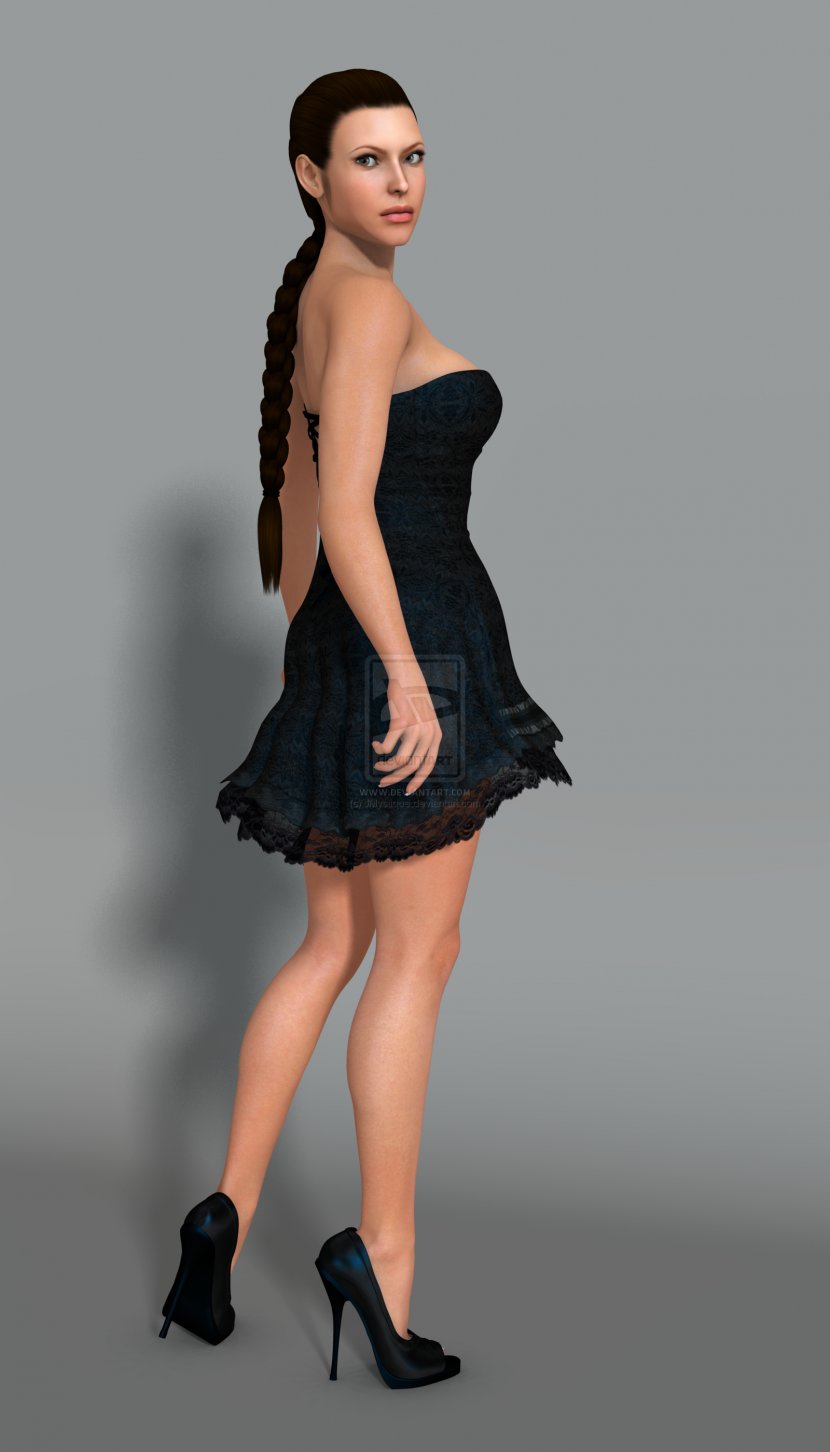 Lara Croft: Tomb Raider Angelina Jolie Poser Dress High-heeled Footwear - Silhouette - Croft Transparent PNG