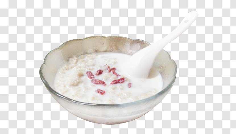 Oat Cows Milk Congee - Tableware - Oatmeal Egg Porridge Transparent PNG