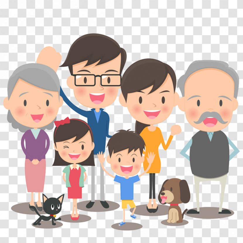 Family Cartoon Royalty-free Illustration - Parent - Lovely Transparent PNG