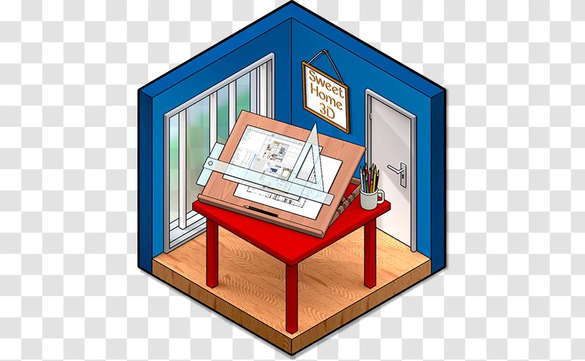 Sweet Home 3D Computer Graphics Interior Design Services House - Plan - Furniture Floor Transparent PNG
