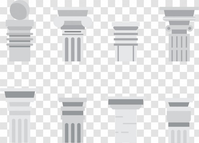 Structure White Pattern - Monochrome - Gray Wall Column Transparent PNG