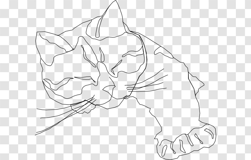 Cat Kitten Line Art Drawing - Cartoon Transparent PNG