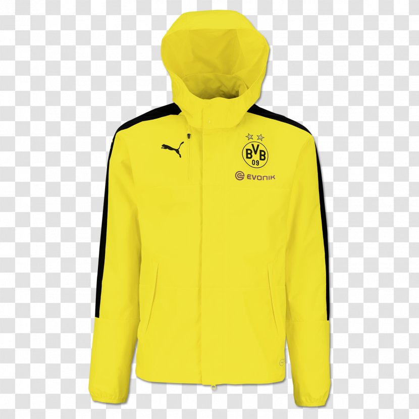 Hoodie T-shirt Borussia Dortmund Jacket Puma - Raincoat Transparent PNG
