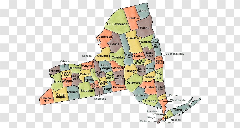 Seneca County New York Manhattan Oneida County, Map - City Transparent PNG