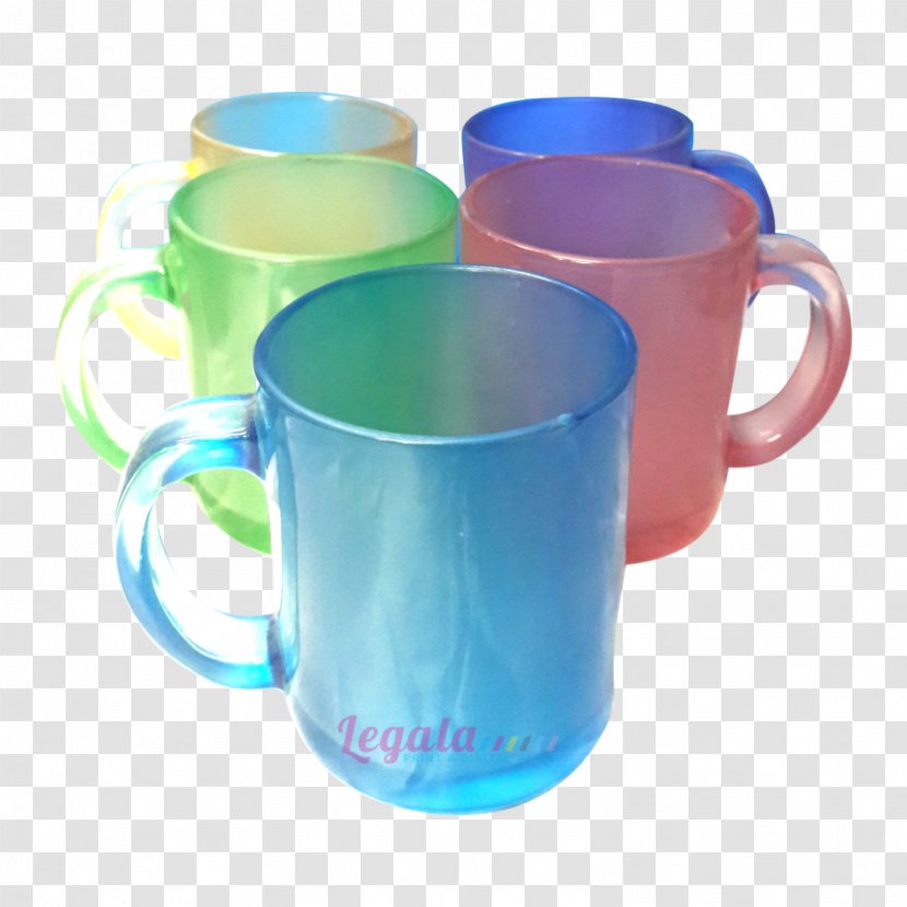 Coffee Cup Plastic Glass Mug - Blue - Seni Lukis Transparent PNG