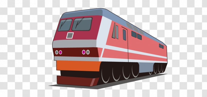 Train Rail Transport Locomotive - Drawing - Hand-painted Elements Transparent PNG